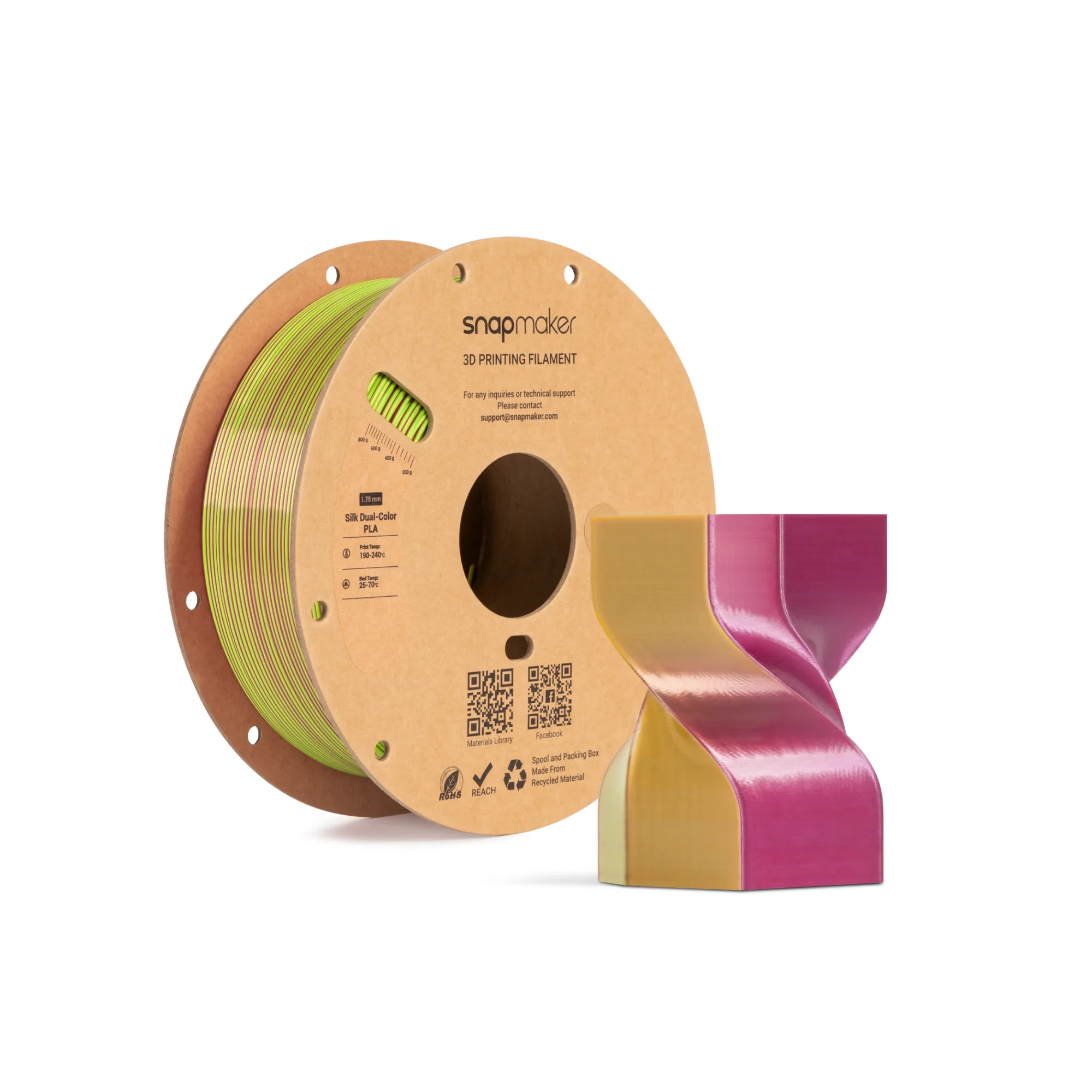 Silk Dual-Color PLA Filament (RFID) - 1kg - Image 14