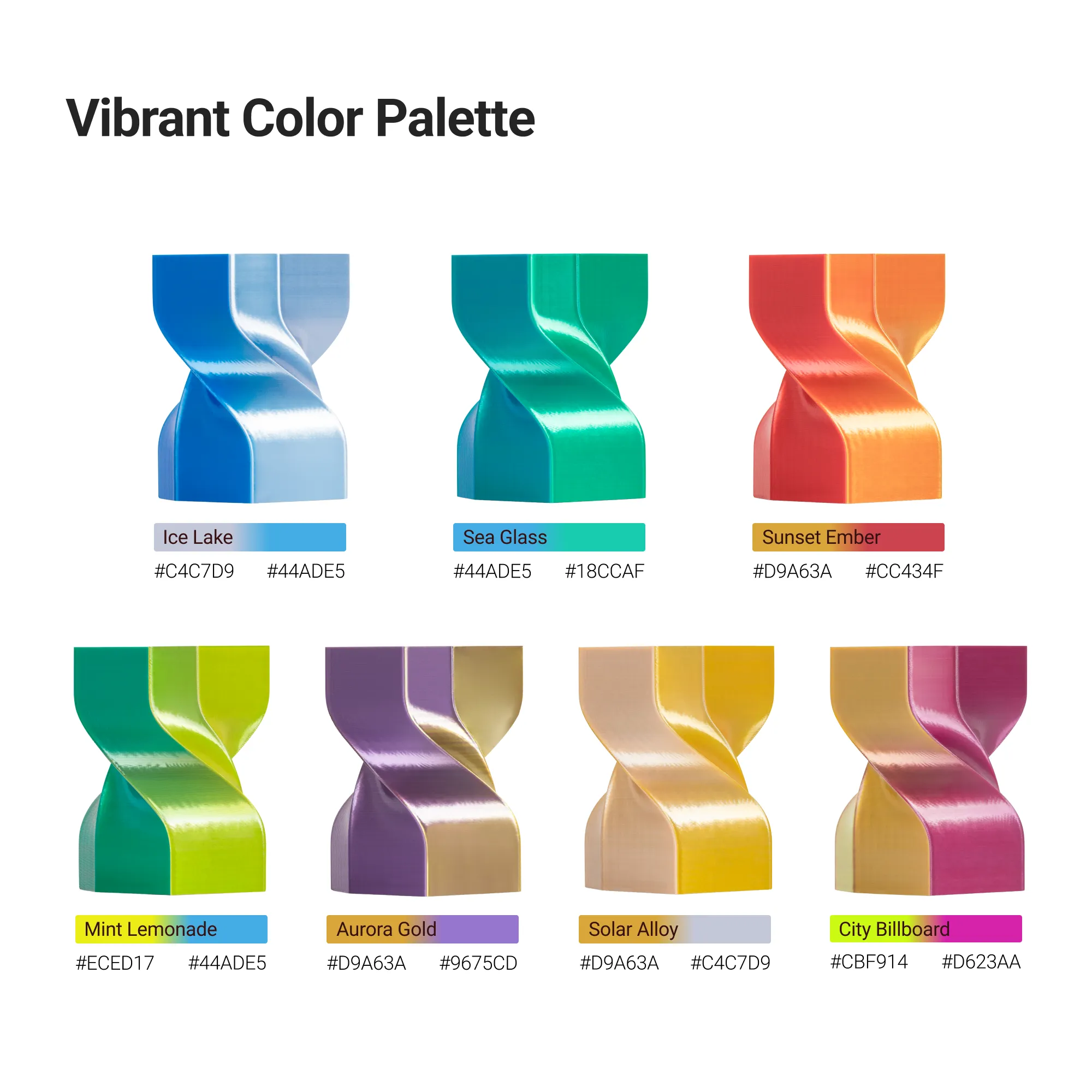 Silk Dual-Color PLA Filament (RFID) - 1kg - Image 2