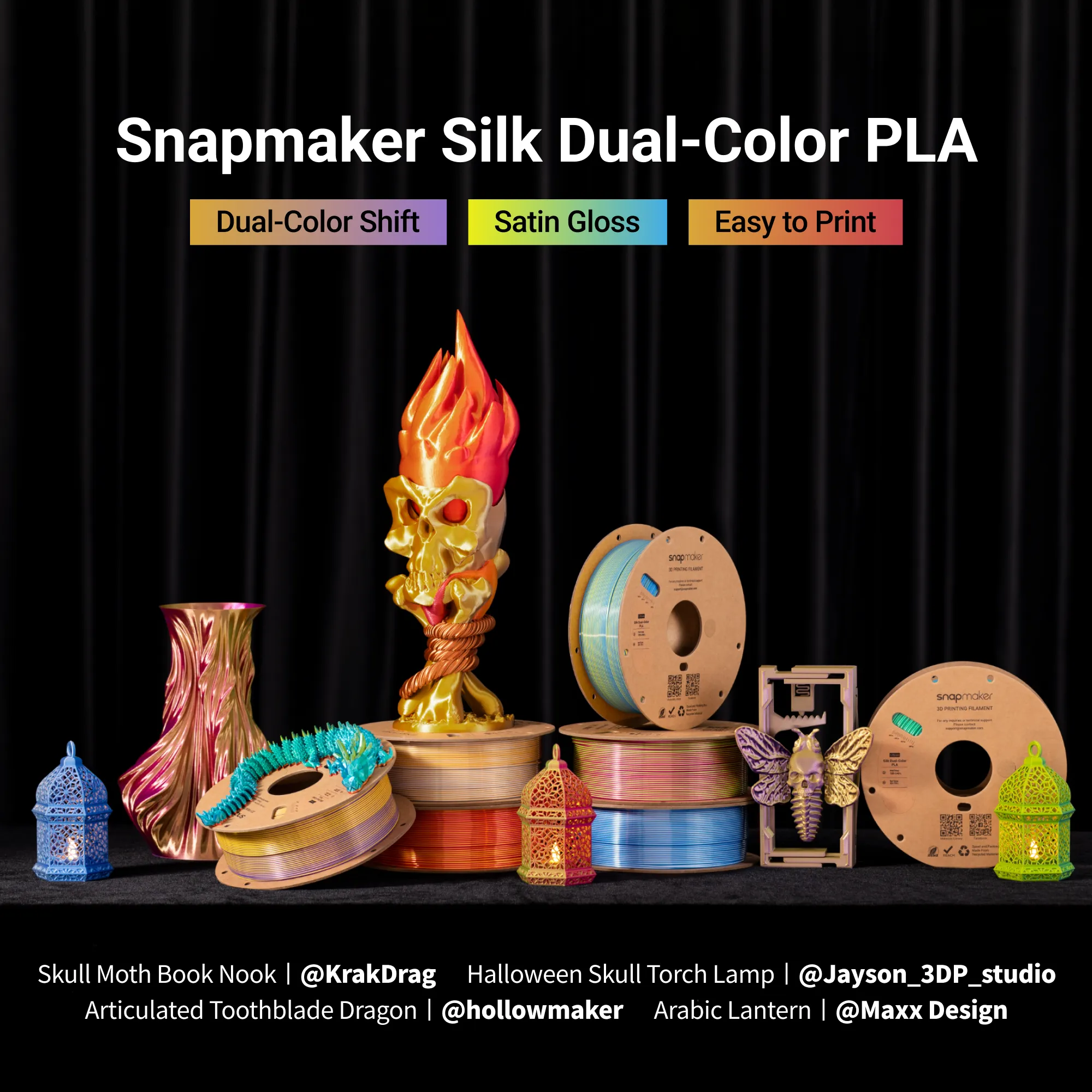 Silk Dual-Color PLA Filament (RFID) - 1kg - Image 3